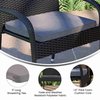 Flash Furniture Indoor/Outdoor Gray Tieback Chair Cushions, PK 2 2-TW-3WCU001-GY-GG